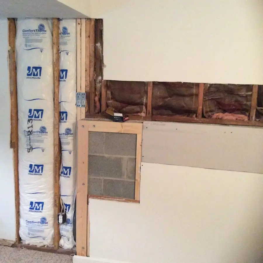 Wall insulation replacement during Contents Cleaning & Restoration in Wharton